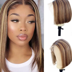 PERRUQUE BOB LACE LISSE OMBRÉE 13X4X