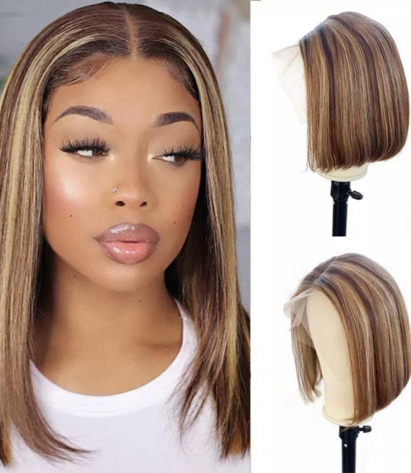 PERRUQUE BOB LACE LISSE OMBRÉE 13X4X